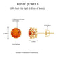 1.5 Carat Fire Opal Solitaire Crown Stud Earrings