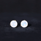 4 Carat Ethiopian Opal Solitaire Stud Earrings in Double Prong Setting