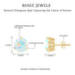 4 Carat Ethiopian Opal Solitaire Stud Earrings in Double Prong Setting