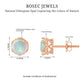 Natural Ethiopian Opal Crown Stud Earrings with Screw Back