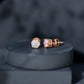 Natural Ethiopian Opal Crown Stud Earrings with Screw Back