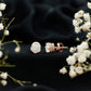 Natural Ethiopian Opal Crown Stud Earrings with Screw Back