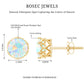 Natural Ethiopian Opal Crown Stud Earrings with Screw Back