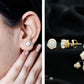 Natural Ethiopian Opal Crown Stud Earrings with Screw Back