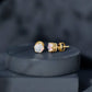 Natural Ethiopian Opal Crown Stud Earrings with Screw Back