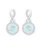 1 Carat Ethiopian Opal and Diamond Infinity Stud Earrings