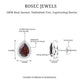 Natural 1.7 Carat Garnet Teardrop Stud Earrings with Diamond Halo