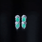 Genuine Emerald Teardrop Stud Earrings in Bezel Setting