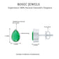 Genuine Emerald Teardrop Stud Earrings in Bezel Setting
