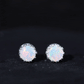 Real Ethiopian Opal Crown Stud Earrings with Certificate