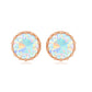 Real Ethiopian Opal Crown Stud Earrings with Certificate