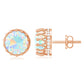 Real Ethiopian Opal Crown Stud Earrings with Certificate
