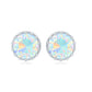Real Ethiopian Opal Crown Stud Earrings with Certificate