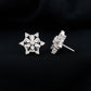 Certified Diamond Snowflake Stud Earrings