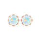1.6 Carat Decorative Ethiopian Opal Solitaire Stud Earrings