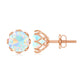 1.6 Carat Decorative Ethiopian Opal Solitaire Stud Earrings
