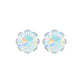 1.6 Carat Decorative Ethiopian Opal Solitaire Stud Earrings