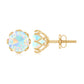 1.6 Carat Decorative Ethiopian Opal Solitaire Stud Earrings