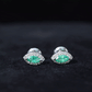 1.6 Carat Marquise Cut Emerald and Diamond Stud Earrings