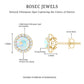 Natural Ethiopian Opal and Moissanite Halo Stud Earrings