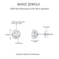 Designer 1 Carat Moissanite Stud Earrings with Screw Back