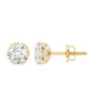 Designer 1 Carat Moissanite Stud Earrings with Screw Back