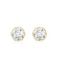 Designer 1 Carat Moissanite Stud Earrings with Screw Back