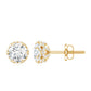 Designer 1 Carat Moissanite Stud Earrings with Screw Back