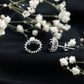 2 Carat Oval Cut Black Onyx Stud Earrings with Moissanite Halo