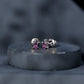 Natural Oval Amethyst Turtle Stud Earrings for Women