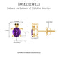 Natural Oval Amethyst Turtle Stud Earrings for Women