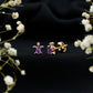 Natural Oval Amethyst Turtle Stud Earrings for Women