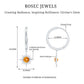 Natural Citrine Sunburst Drop Hoop Earrings