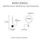 Real Garnet Sunburst Drop Hoop Earring for Women
