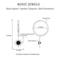 Natural Black Spinel Sunburst Drop Hoop Earrings