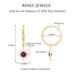 Natural Amethyst Sunburst Hoop Drop Earrings with Certificate
