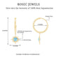 0.5 Carat Aquamarine Sunburst Hoop Earrings For Women