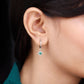 Pendientes argolla con forma de sol en esmeralda auténtica y certificado