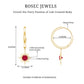 Lab Created Ruby Hoop Drop Earrings With Certificate
