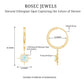 1 Carat Round Shape Ethiopian Opal Sunburst Hoop Earrings