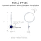 Bezel Set Blue Sapphire Sunburst Drop Hoop Earrings