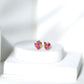 Certified Marquise Shape Ruby Leaf Stud Earrings for Women