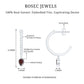 Genuine Garnet Teardrop Hoop Earrings with Diamonds
