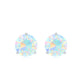 Minimalist Ethiopian Opal Solitaire Stud Earrings