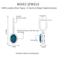 2.2 Carat Oval London Blue Topaz and Diamond Hoop Drop Earrings