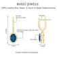 2.2 Carat Oval London Blue Topaz and Diamond Hoop Drop Earrings