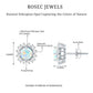 1 CT Ethiopian Opal and Diamond Halo Stud Earrings