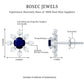 Real Blue Sapphire Snowflake Earrings with Diamond