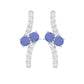 Real Tanzanite and Diamond Stud Earrings with Certificate