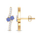 Real Tanzanite and Diamond Stud Earrings with Certificate